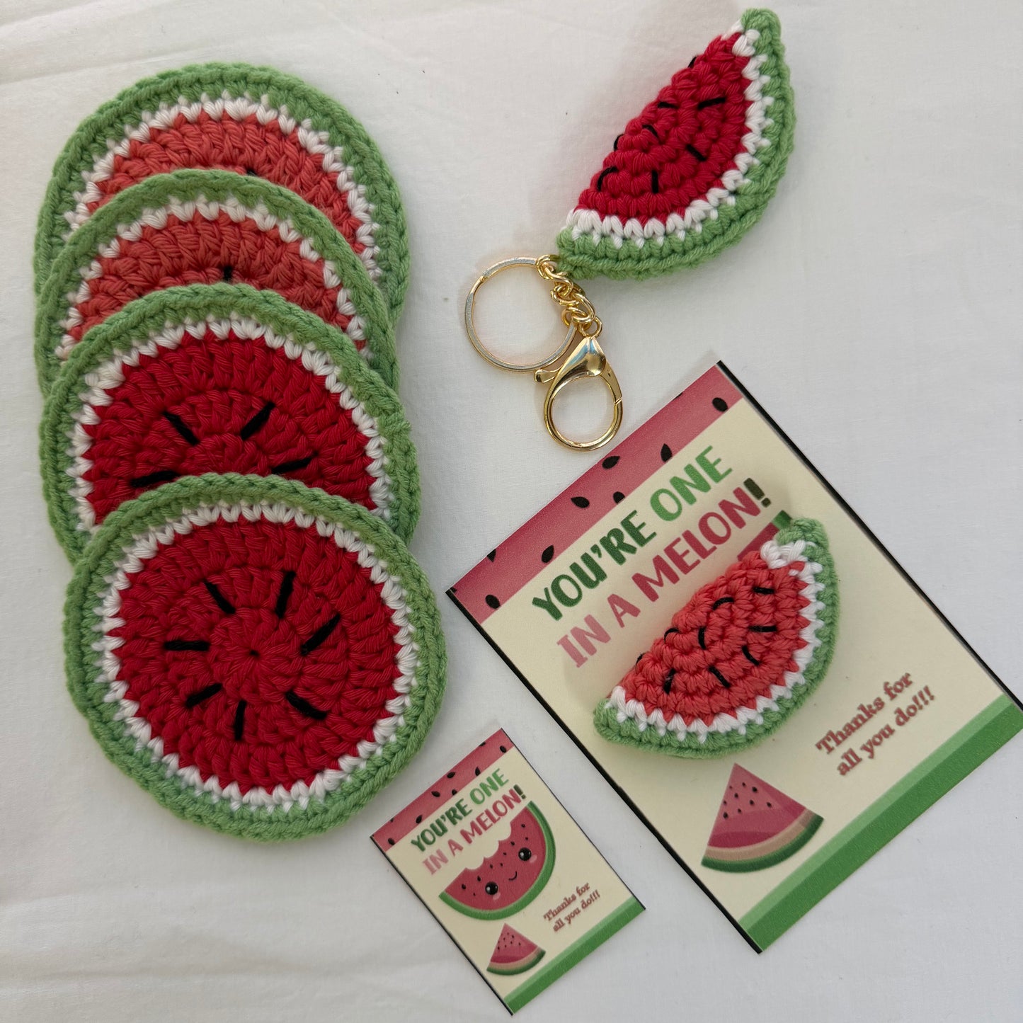 🍉 Handmade Crochet Watermelon Gift Set