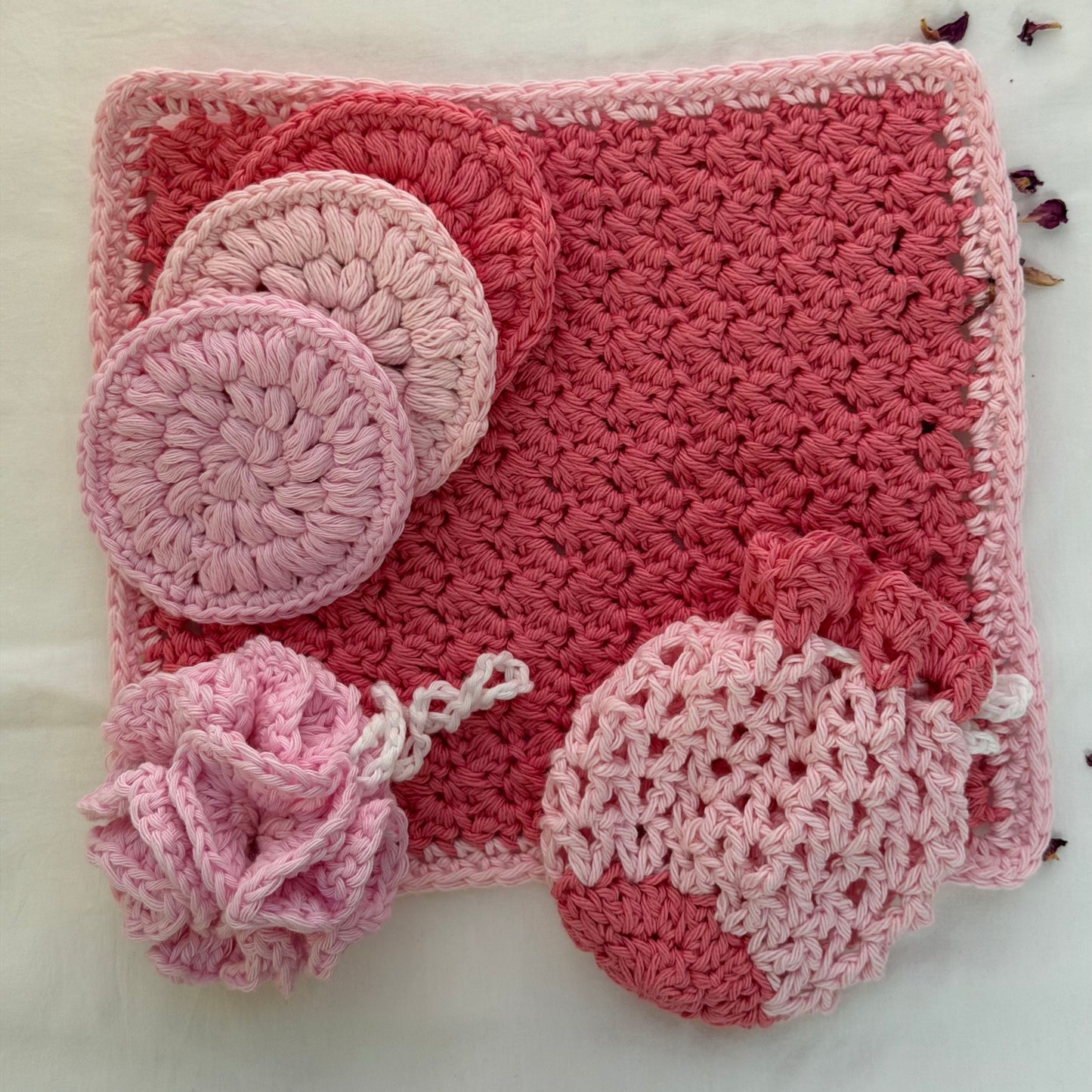 🌸 Handmade Crochet Spa Set