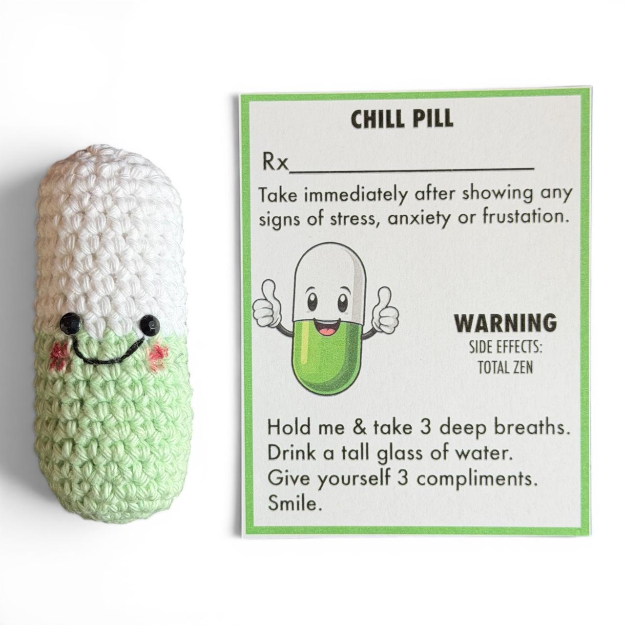 Crochet Chill Pill – Stress Relief Buddy
