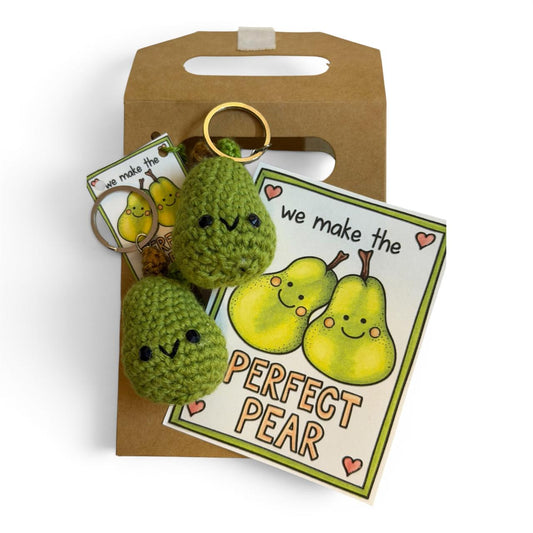 "Perfect Pear" Keychain Set